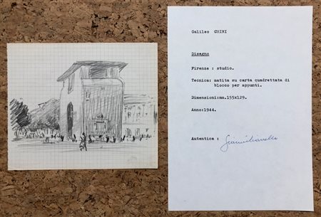 GALILEO CHINI (1873-1956) - Firenze: studio, 1944