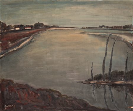GIANCARLO CERRI (1938) - Paesaggio padano, 1966
