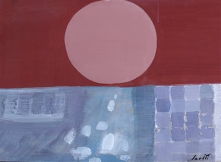 SAETTI BRUNO (Bologna 1902 - Bologna 1984) "Composizione" Tempera su carta...