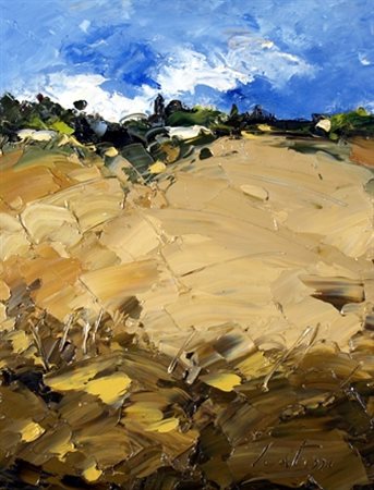 SCATIZZI SERGIO (Gragnano 1918 - Firenze 2009) "Paesaggio" Olio su tavola cm....