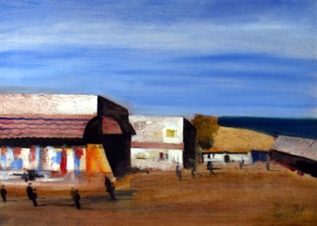 MAGAZZINI SALVATORE (Pistoia 1955) "Sharm El Sheik" Olio su tavola cm. H:...