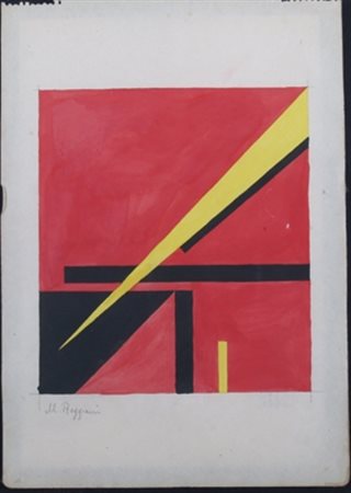 REGGIANI MAURO (Monantola 1897 - Milano 1980) "Senza titolo" Tempera su...