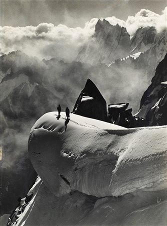Pierre Tairraz (1933-2000)  - Le col superieur du plan et les Grandes Jorasses, anni 1960