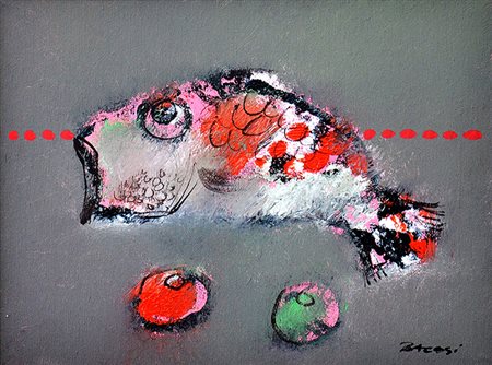 MANLIO BACOSI Pesce,1980