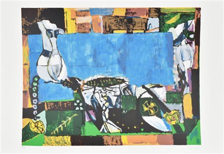 Bruno Cassinari SENZA TITOLO litografia su carta, cm 50x70 esemplare P.A. sul...