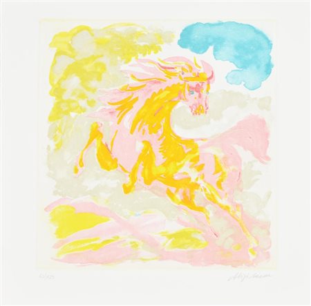 Aligi Sassu MANUSCRIPTUM volume contenente un'acquaforte firmata su carta,...