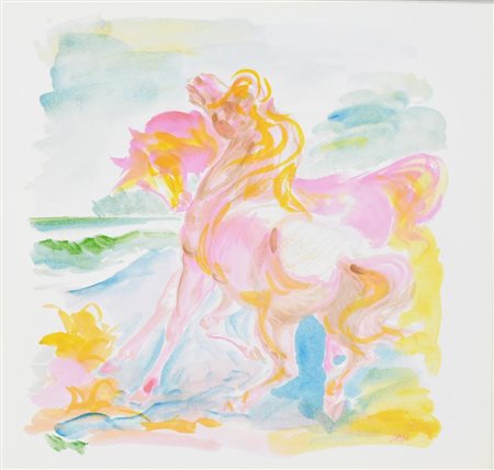 Aligi Sassu MANUSCRIPTUM volume contenente riproduzioni di disegni eseguiti...