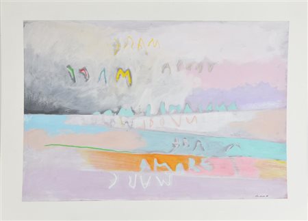 Renzo Nucara SENZA TITOLO tecnica mista su cartoncino, cm 39,5x60,5 sul...