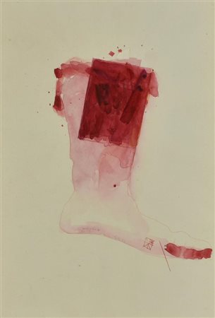 Ignoto SENZA TITOLO tecnica mista su carta, cm 32,5x21,7 sul fronte: firma e...