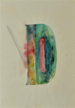 Ignoto SENZA TITOLO tecnica mista su carta, cm 32x22 sul fronte: firma e data...