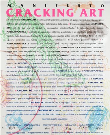 Cracking Art Group MANIFESTO CRACKING ART serigrafia su pvc neutro, cm 90x70...