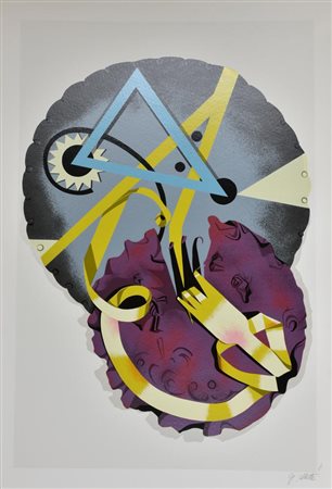 Gianantonio Abate SENZA TITOLO serigrafia su carta, cm 100x70 esemplare 180...