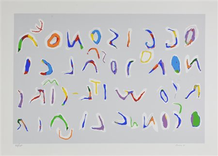 Renzo Nucara SENZA TITOLO serigrafia su carta, cm 50x70 esemplare 103 su 125...