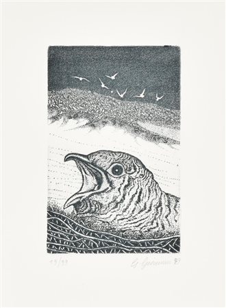 Giuseppe Giannini LIBRO CON OPERA GRAFICA DI GIUSEPPE GIANNINI incisione su...