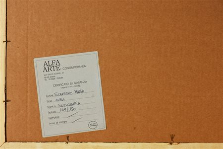 Mario Schifano CUBA serigrafia su carta, cm 80x123; es. 149/150 firma sul...