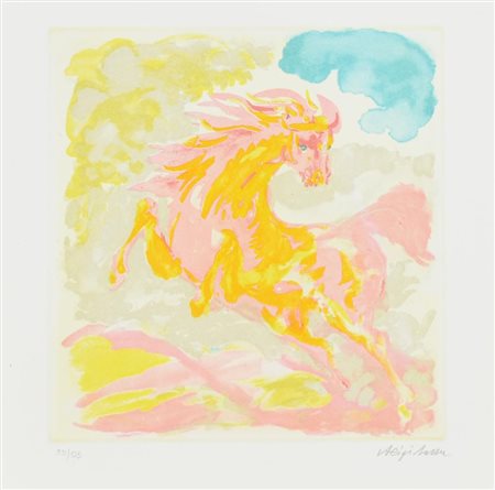 Aligi Sassu MANUSCRIPTUM volume contenente un'acquaforte firmata su carta,...