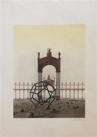 Gaston Bogaert GEOMETRIE litografia su carta, cm 41,7x31,8 esemplare 49/100...