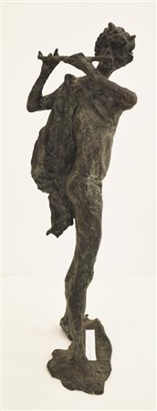 Augusto Murer SUONATORE bronzo, h cm 38; es. 15/25 firma e data