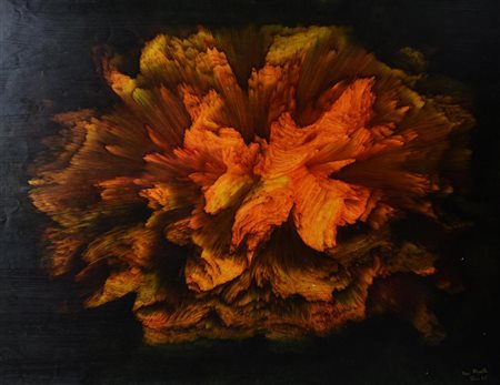 Nino Maiello COMPOSIZIONE olio su carta, cm 50x65 sul fronte: firma e data...