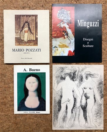 ARTISTI FIGURATIVI (BUENO, MINGUZZI, POZZATI, MARINI) - Lotto unico di 4 cataloghi