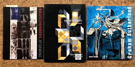 ARTISTI INTERNAZIONALI (RAUSCHENBERG, VASARELY, SUTHERLAND) - Lotto unico di 3 cataloghi