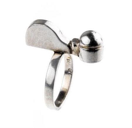 ANELLO IN ARGENTO STERLING, UTE KARNER (Gumbinnem, Germania 1945 - 1985)...