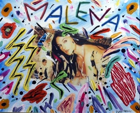 DONZELLI BRUNO (Napoli 1941) "Malena" Tecnica mista su tela cm. H: 40.00 L:...