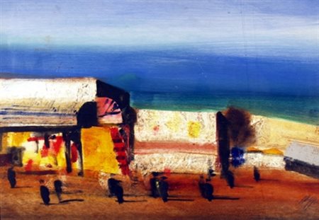 MAGAZZINI SALVATORE (Pistoia 1955) "Sharm El Sheik" Olio su tavola cm. H:...