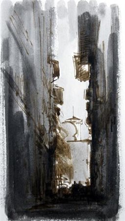 ANNIGONI PIETRO (Milano 1910 - Firenze 1988) "Senza titolo" Tecnica mista su...