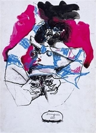 MINGUZZI LUCIANO (Bologna 1911 - Milano 2004) "Figura" China colorata su...