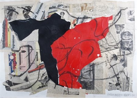 CARMASSI ARTURO (Lucca 1925) "Senza titolo" 1976 Tecnica mista e collage su...