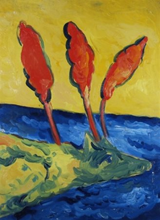 GERMANA' MIMMO (Catania 1944 - Busto Arsizio 1992) "Penisola" 1991 Olio su...