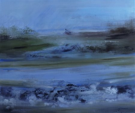 AJMONE GIUSEPPE (Carpignano Sesia 1923 - Romagnano Sesia 2005) "Al fiume"...