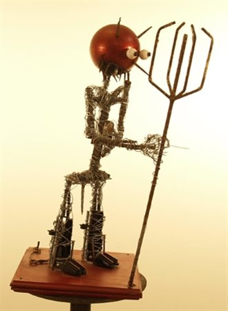 BOLOGNINI ALESSANDRO (Novara 1991) "La chiave diabolica" Scultura in ferro,...