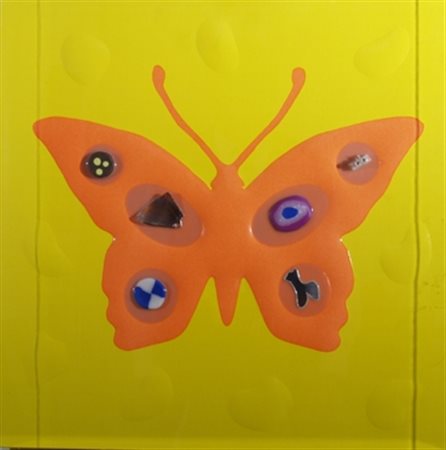 NUCARA RENZO (Crema 1955) "Farfalla" 2012 Legno, carta, smalto, resine ed...