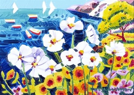 FACCINCANI ATHOS (Peschiera D/G 1951) "La costa Salernitana" Olio su tela cm....