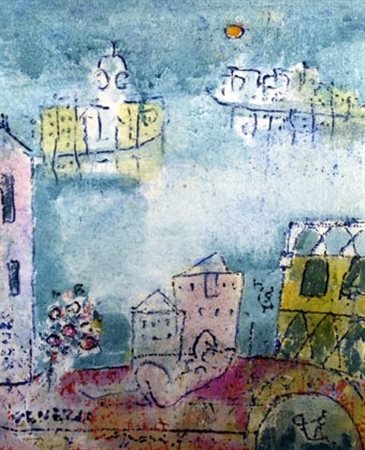 ROGNONI FRANCO (Milano 1913 - Milano 1999) "Venezia" 1976 Olio su tela cm. H:...