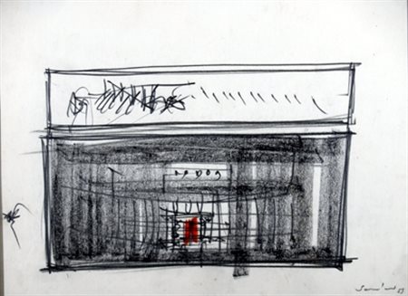 SCANAVINO EMILIO (Genova 1922 - Milano 1986) "Senza titolo" 1959 Tecnica...