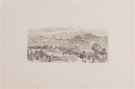 PAOLO MANARESI (Bologna 1902 - 1984). Coppia di incisioni su carta:...