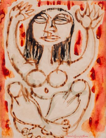 GIUSEPPE MIGNECO (Messina 1903 - Milano 1997). “Senza titolo”, 1972....