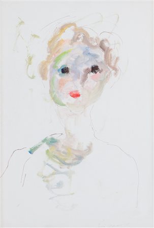 ERNESTO TRECCANI (Milano 1920 - 2009). “Figura”. Olio e tecnica mista su...