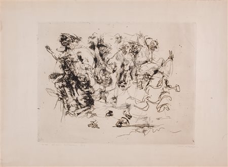 LUCIANO DE VITA (Ancona 1929 - 1992). “Senza titolo”, 1962. Incisione su...