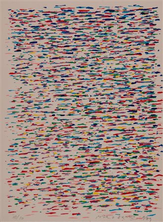 PIERO DORAZIO (Roma 1927 - Perugia 2005). “Senza titolo”, 1979. Litografia a...