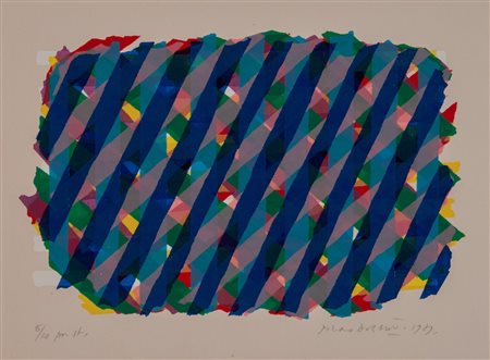 PIERO DORAZIO (Roma 1927 - Perugia 2005). “Senza titolo”, 1979. Litografia a...