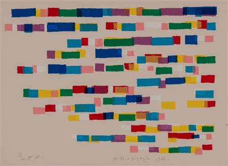 PIERO DORAZIO (Roma 1927 - Perugia 2005). “Senza titolo”, 1979. Litografia a...