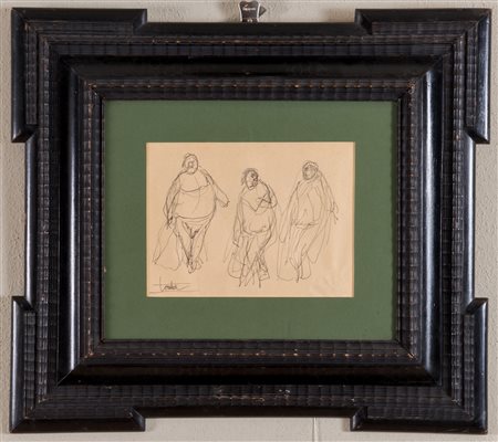 CLETO TOMBA (Castel San Pietro Terme 1898 - Bologna 1987). "Tre figure”....