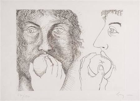 ENRICO BAJ (Milano 1924 - Vergiate 2003). Lotto composto da 6 litografie su...