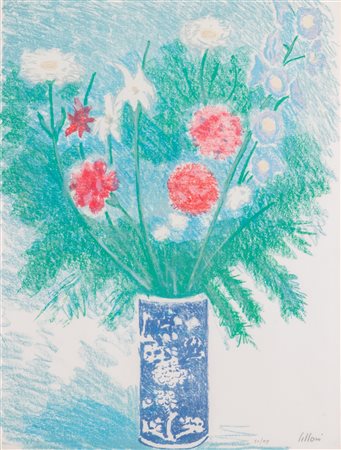 UMBERTO LILLONI (Milano 1898 - 1980). “Natura morta”. Litografia a colori su...