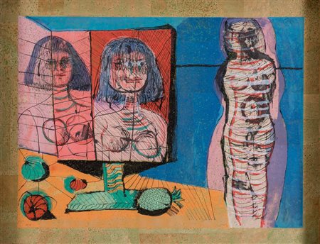 BRUNO CASSINARI (Piacenza 1912 - Milano 1992). “Senza titolo”. Serigrafia a...