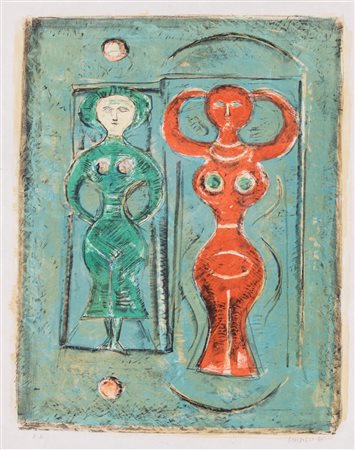 MASSIMO CAMPIGLI (Berlino 1895 - Saint-Tropez 1971). “Figure”. Litografie su...